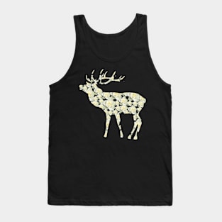 deer stag roses flower wild animal hunting rose bloom Tank Top